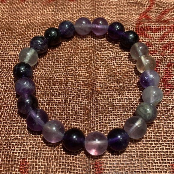 Katmandu Trading Company Jewelry - 8MM Fluorite Bead Bracelet